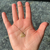 Tipsy Double Heart Necklace in Reclaimed 14k Gold