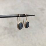 Denim Blue Sapphire Gem Drop Earrings
