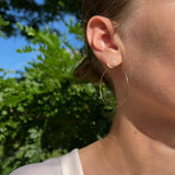 Large Single hoop earrings, 10k gold