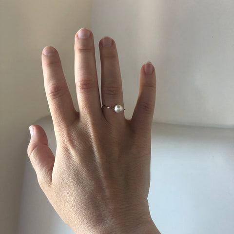 Teardrop Baroque Pearl Ring