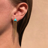 Turquoise & 14k Fringe Earrings