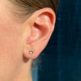Small labradorite stud earrings, single or pair