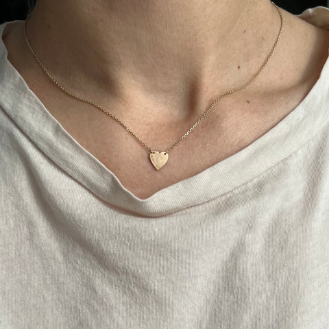 Small Heart Necklace in Reclaimed 14k Gold