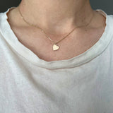 Small Tipsy Heart Necklace in Reclaimed 14k Gold