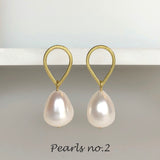 Small baroque pearl droplet earrings