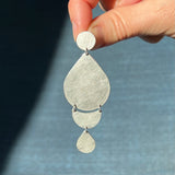 Large Chandelier Earrings, silver or gold