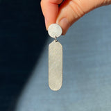 Exclamation Drop Earrings, silver or gold