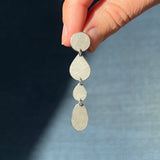 Four Drop Earrings, silver