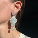 Large Chandelier Earrings, silver or gold