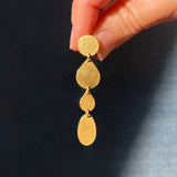 Four Drop Earrings, gold