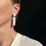 Exclamation Drop Earrings, silver or gold