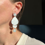 Large Chandelier Earrings, silver or gold