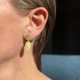 Oval Drop Earrings, gold