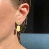 Oval Drop Earrings, gold
