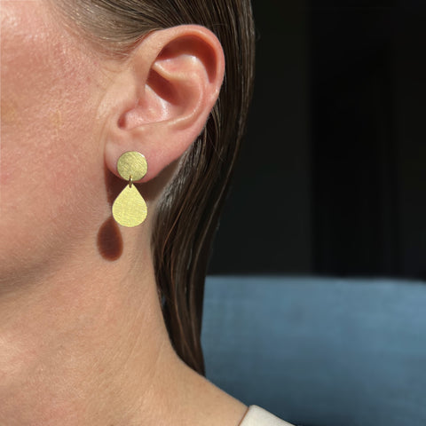 Tear Drop Earrings, gold