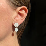 Tiny Drop Earrings, silver