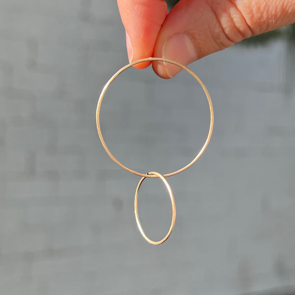 Interwoven Grande Double Hoops in 10k, 14k, or 18k Gold