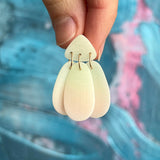 Small Three Tassel Earring, Mint Green - Millennial Pink