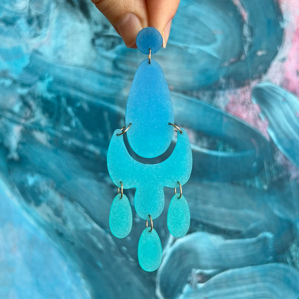 Custom 18k Chandelier Earrings