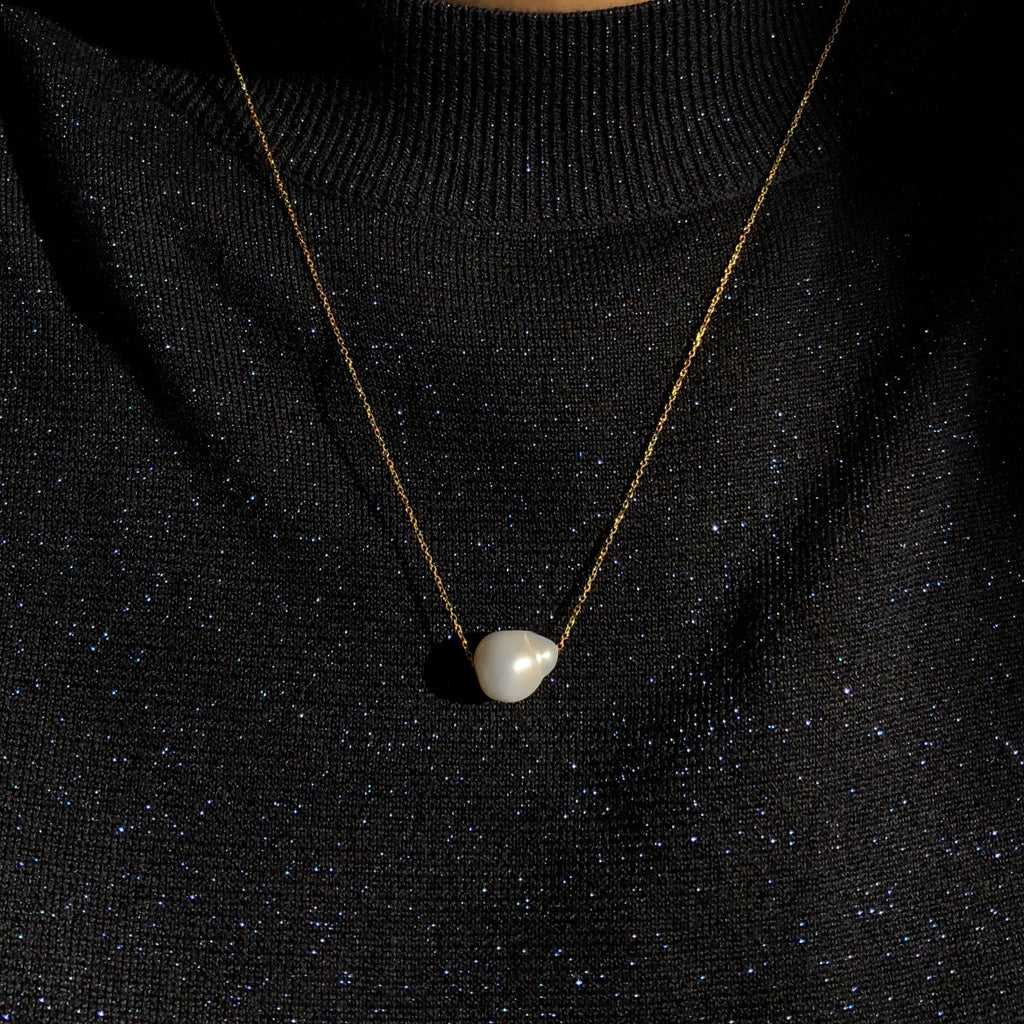 Single baroque sales pearl necklace