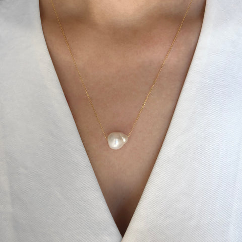 Baroque Single Pearl Necklace