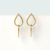 Double droplet earrings, 18k gold