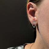 Small droplet earrings in sterling silver
