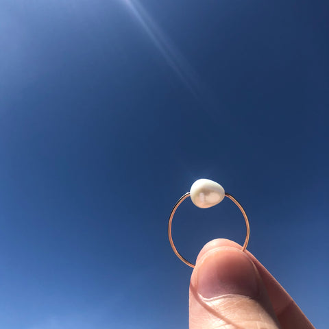 Teardrop Baroque Pearl Ring
