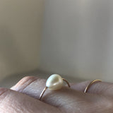 Teardrop Baroque Pearl Ring