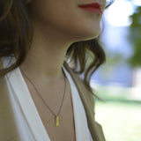 Five tassel necklace, silver & gold