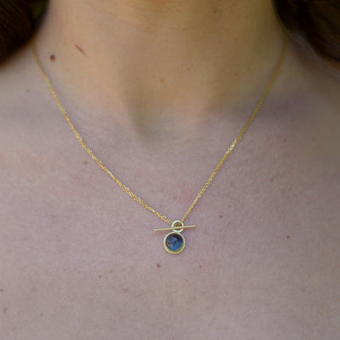 London blue topaz convertible toggle necklace
