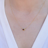 Garnet oval necklace
