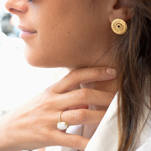 Large spiral earrings