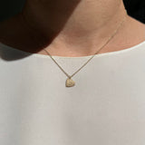 Small Tipsy Heart Necklace in Reclaimed 14k Gold
