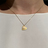 Tipsy Double Heart Necklace in Reclaimed 14k Gold