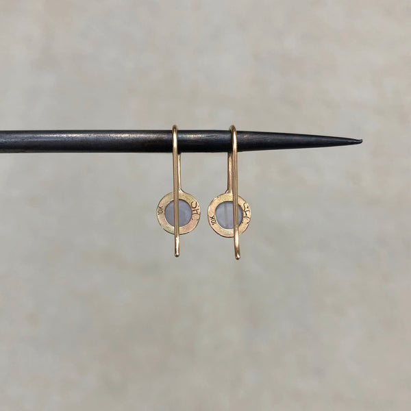 Blue Chalcedony Gem Drop Earrings