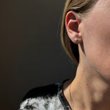 Positive stud earrings in sterling silver, small