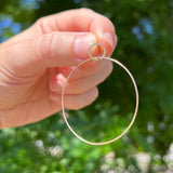 Large single hoop earrings, 18k gold