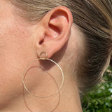Large single hoop earrings, 18k gold