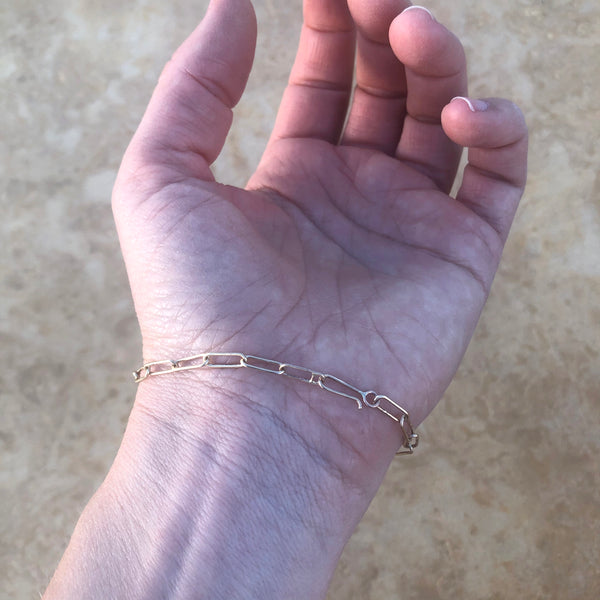 10k handmade chain bracelet