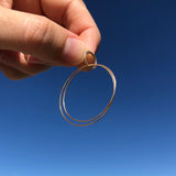 Small double hoop earrings, 10k gold