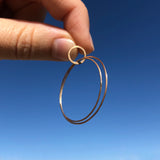 Small double hoop earrings, 10k gold
