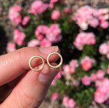 Small circle earrings in 10k gold