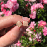 Disc stud earrings, 10k gold