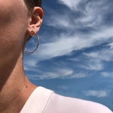 Small double hoop earrings, 10k gold