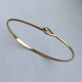 14k Hammered Gold Hook & Eye Bracelet