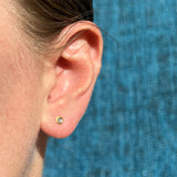 18k grey diamond stud earrings, single or pair