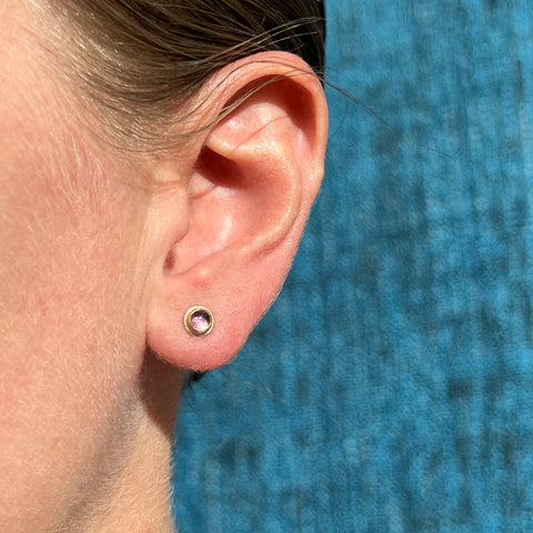 10k amethyst stud earrings