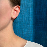 Mini disc stud earrings, single or pair