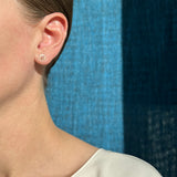 14k pink opal stud earrings